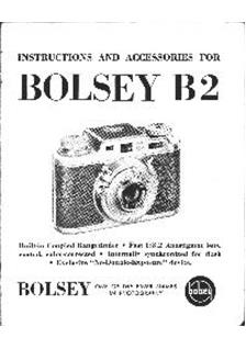 Bolsey B Series manual. Camera Instructions.